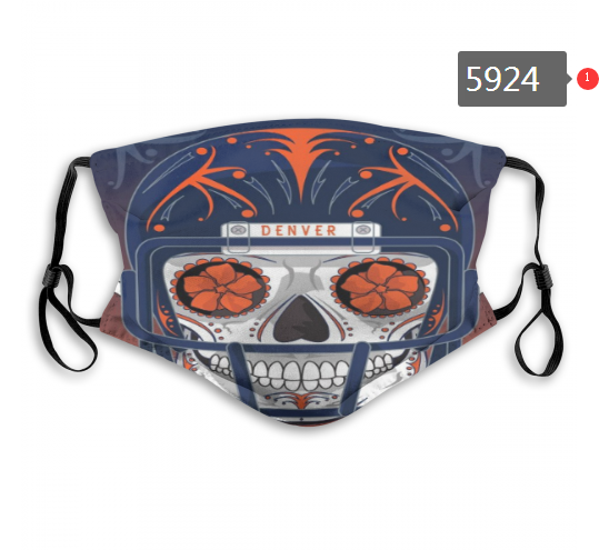 2020 NFL Denver Broncos #4 Dust mask with filter->nfl dust mask->Sports Accessory